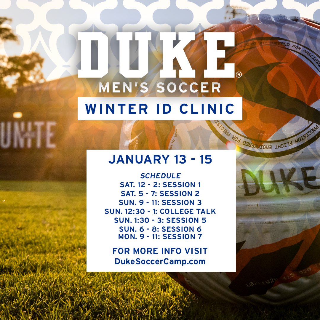 Only a couple weeks away from our Winter ID Clinic‼️ Make sure to sign up now to train in Bull City this winter!