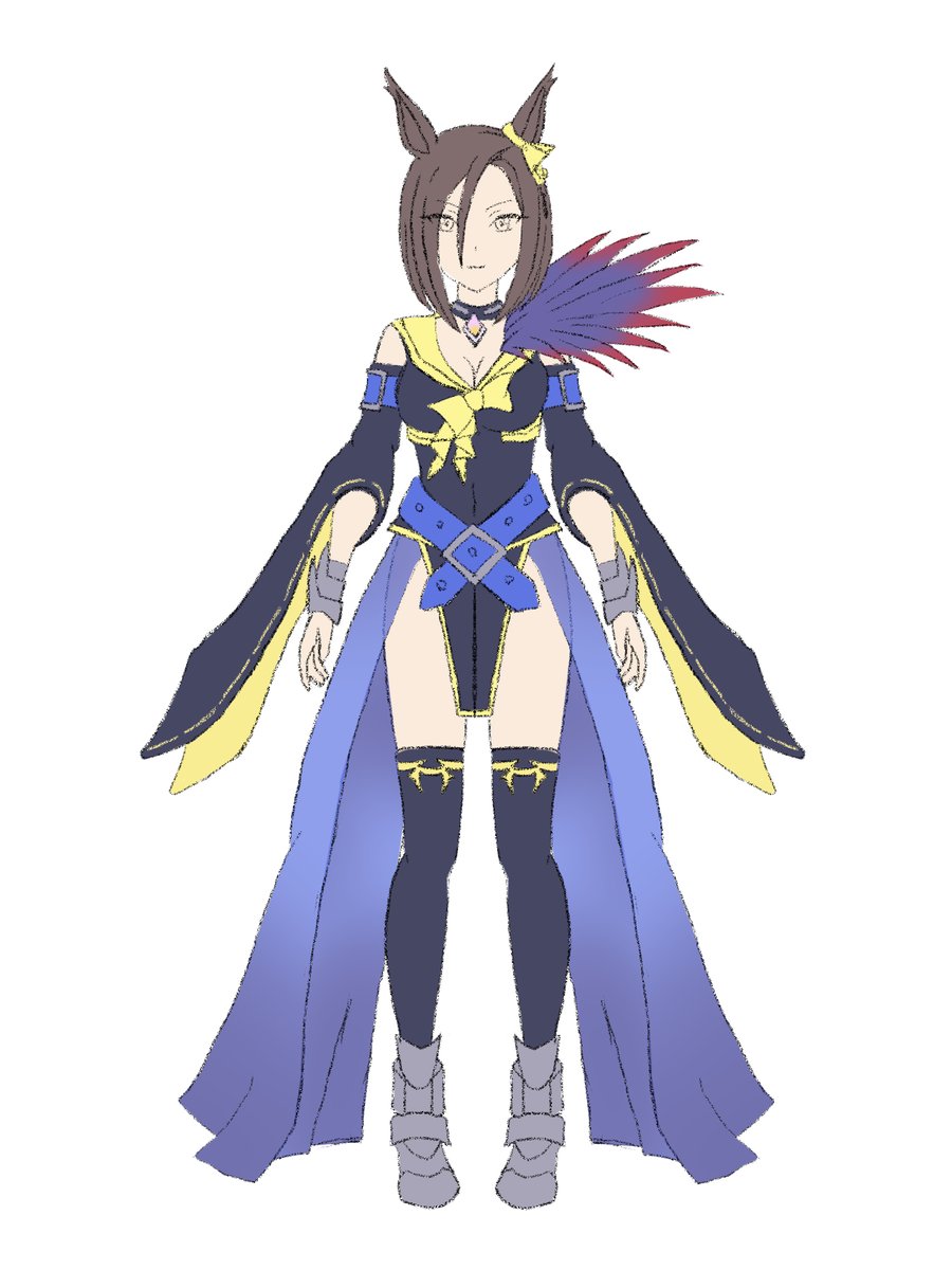 エアグルーヴ「エアグルーヴの勝負服の妄想強化フォーム(?)考案中。  某覚悟や某真ソニックフォ」|KENTZ(ケンツ)＠プリステ29Rお疲れ様でしたのイラスト
