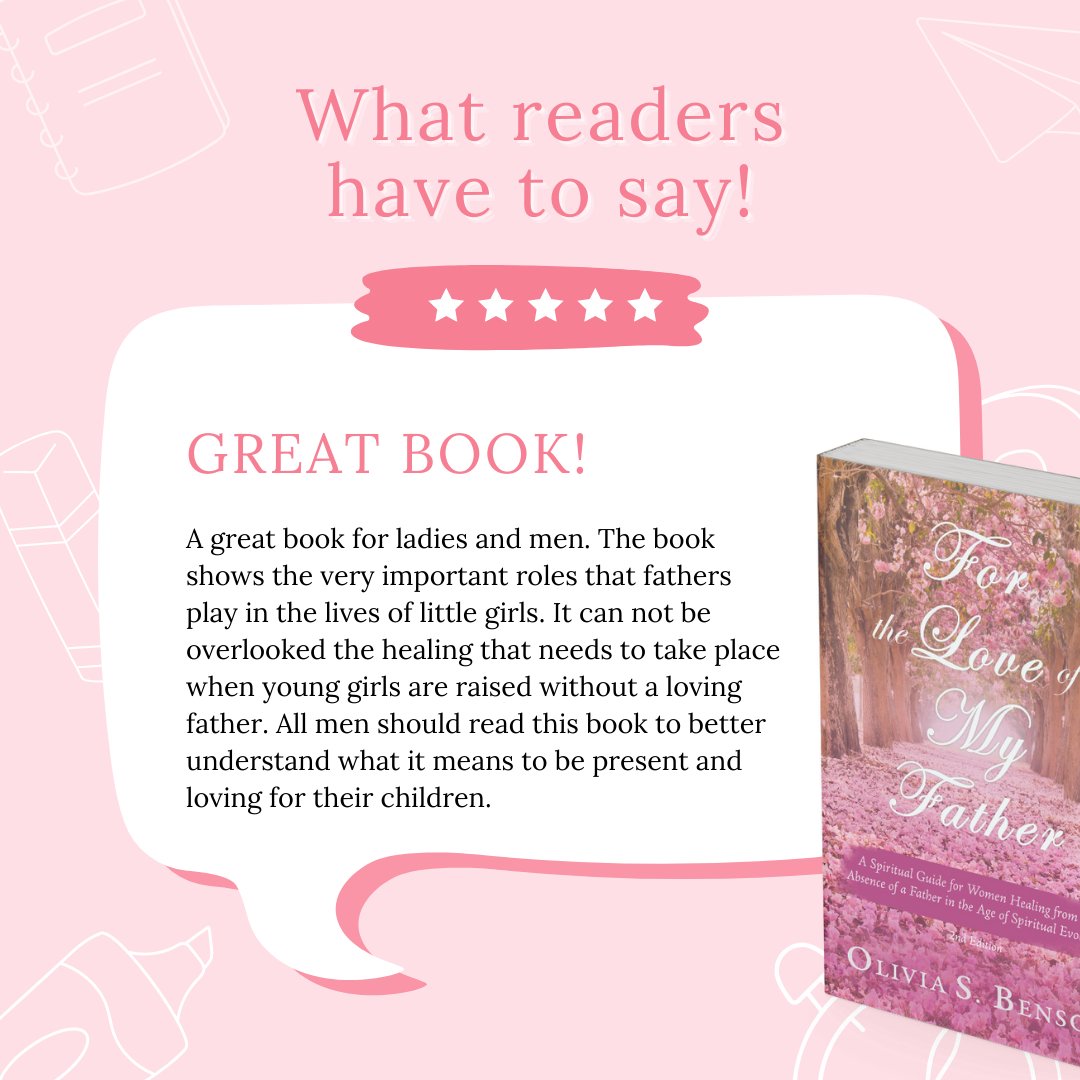 OSBenson1's tweet photo. Thank you for the kind words!
To purchase the book today, visit https://t.co/gvOBa6egAO
#absentfathers #fatherlessness #daddyissues #fortheloveofmyfather #forgiveness #healyourheart #overcomingchallenges #spirituallens #spiritualevolution #womenhealing #bestsellingauthor https://t.co/P5mL1QGOZW