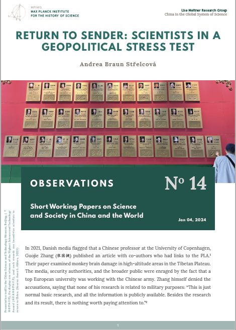 Fiona_feixiaoyu's tweet photo. The latest Observations publication by Andrea Braun Střelcová is out today. 🗞️Return to Sender: Scientists in a Geopolitical Stress Test looks at different perspectives on Chinese scientists and the role they play in US-China geopolitical rivalry: https://t.co/lFrK2ABPtj https://t.co/74g1ooNw8u