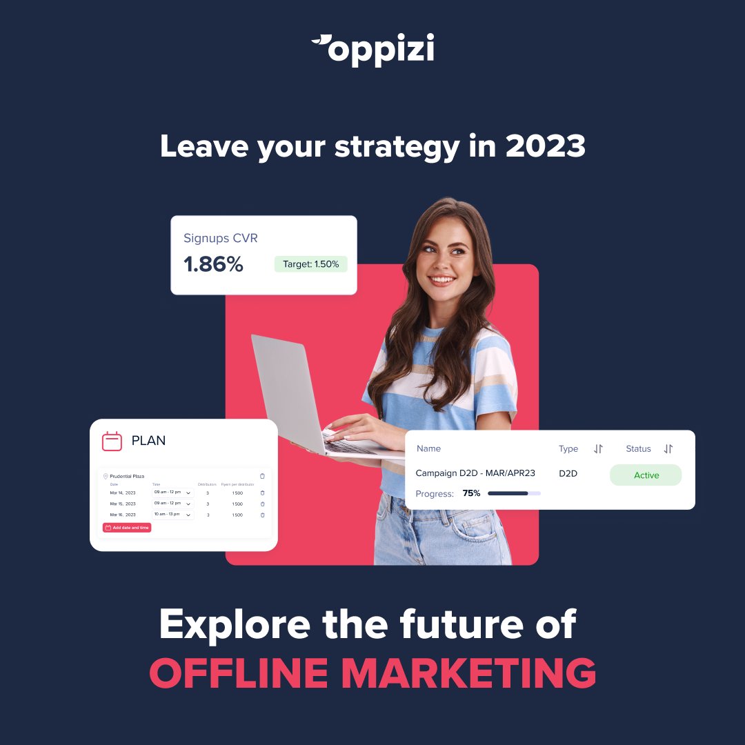 New year? New marketing! 🚀

Grow your business, capture attention, and increase sales with a bespoke flyering campaign. Try Oppizi Ads today: hubs.li/Q02d8L9b0

#Strategy #OfflineMarketing #Marketing #Innovation #MarketingStrategy