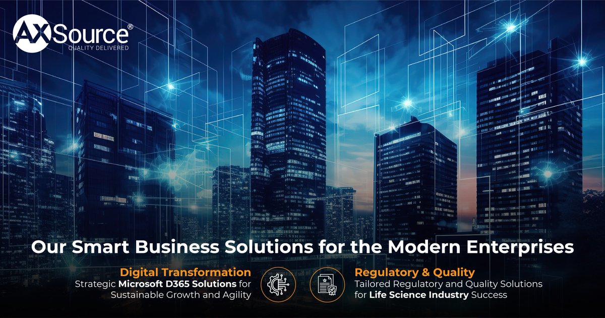 At AXSource, we're more than just a solutions provider; we're your growth partners. With Microsoft D365 at our core, we empower businesses with unparalleled agility and strategic foresight. 

#MicrosoftD365 #DigitalTransformation #AXSource #MicrosoftDynamics365