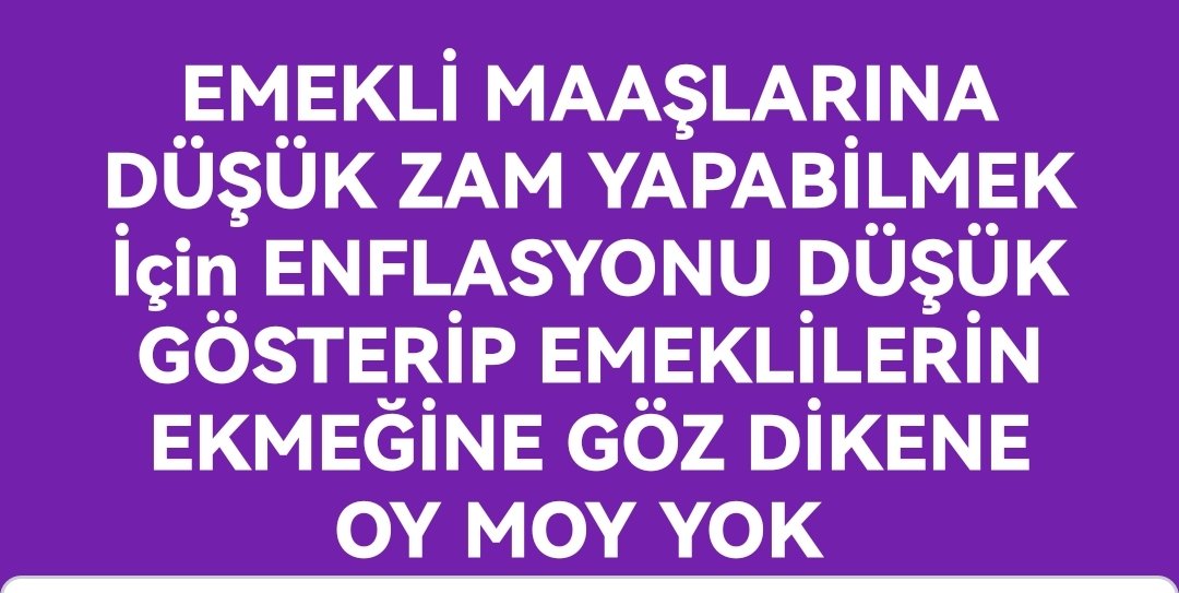 abocan07's tweet photo. Aaaa AKP'ye #emekliler den
OY MOY YOK muş!

#EmeklidenRest https://t.co/2dl1rC62y2
