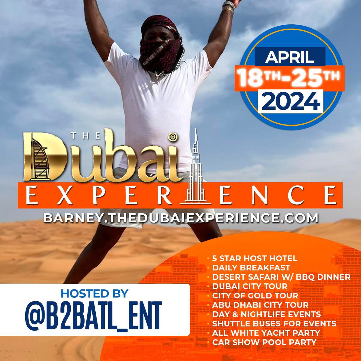 barney.thedubaiexperience.com   Book now let’s go