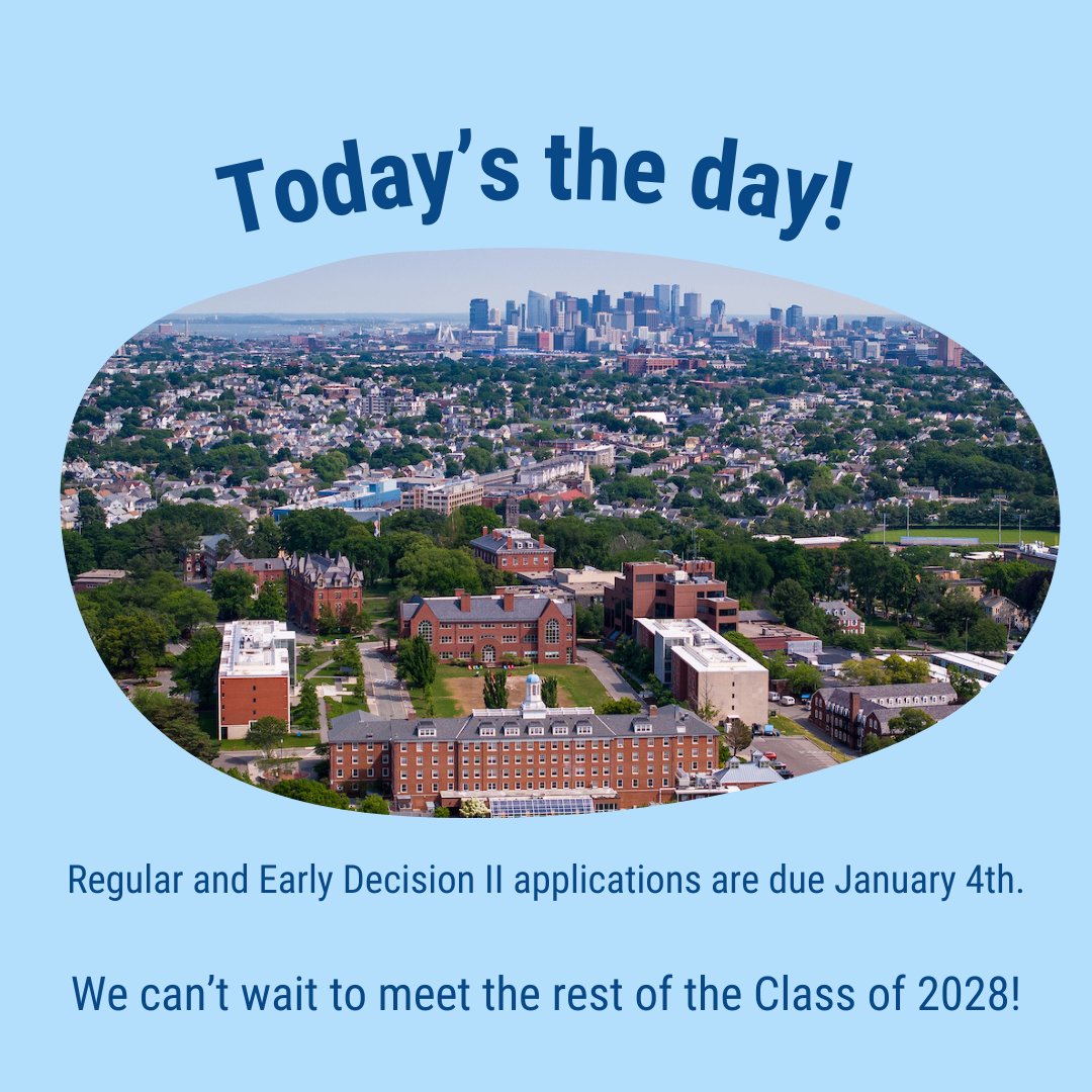It's January 4th here at Tufts, and you know what that means! Today is the last day to submit your application for Regular Decision or Early Decision II. We're looking forward to reading your applications—but don't forget to proofread them first!