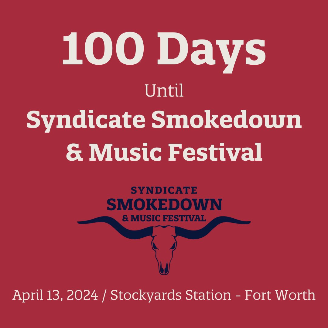 Mark your calendars, 100 days until BBQ bliss, live music and cold beverages!

Music Lineup Announcement: 1/24/24

Tickets on Sale: 2/2/24