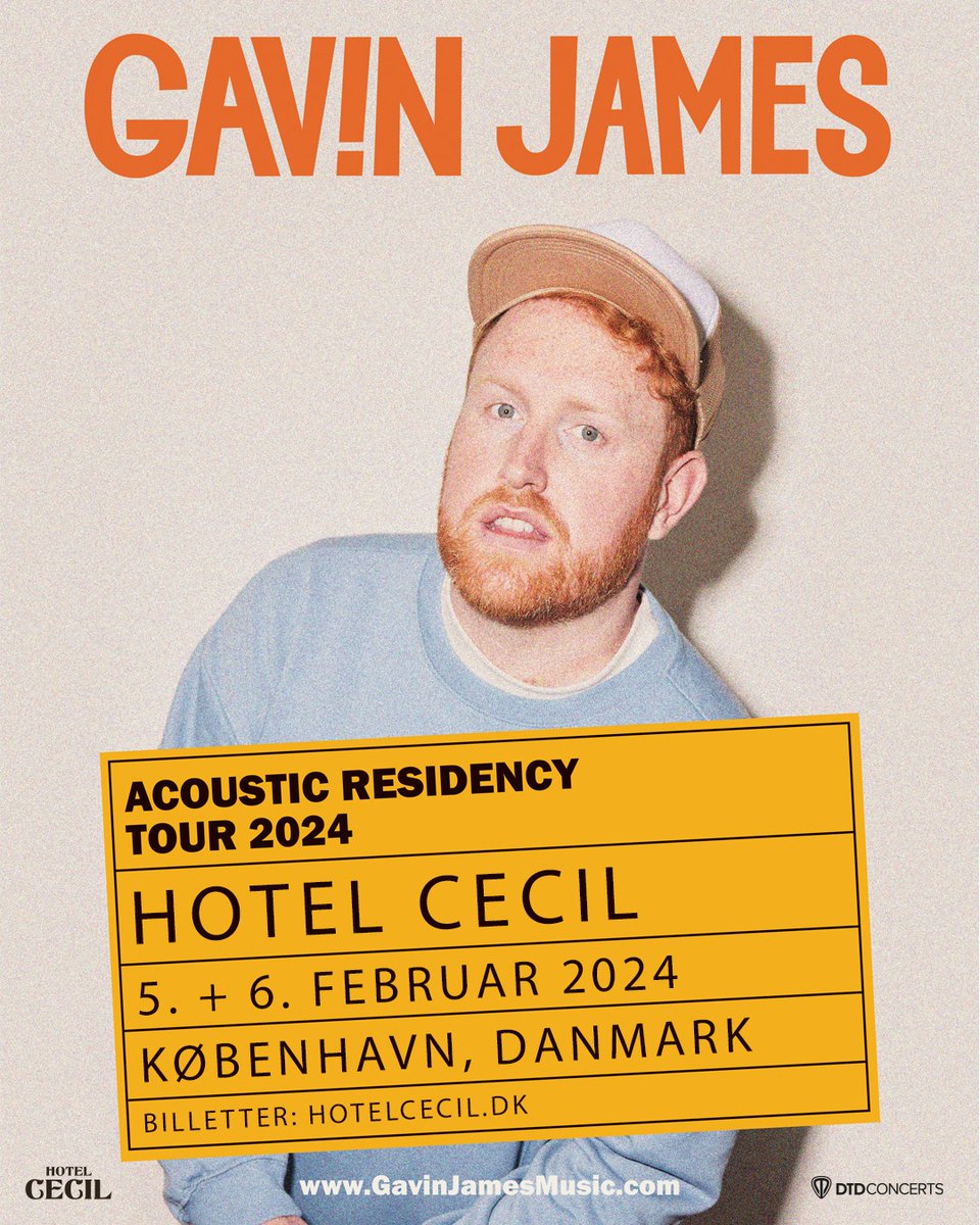 Irish singer-songwriter <a href="/gavinjames/">Gavin James</a> plays <a href="/hotelcecilcph/">Hotel Cecil</a> 5 &amp; 6 of Feb and we have 2 tickets to give away for each night!

For a chance to win, all you need to do is follow us, like this post and tag the person you’d like to bring. Competition closes January 9. 

Best of luck ☘️