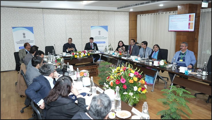 DARPG_GoI's tweet photo. Secretary, @DARPG_GoI Shri V. Srinivas chaired a Brainstorming Session on #Emerging and Future e-Governance Initiatives, e-Commerce initiatives, and Emerging Technologies, on January 4, 2024, at CSoI, New Delhi.
#DARPGBrainstormingSession https://t.co/t9Yi6MNzFx