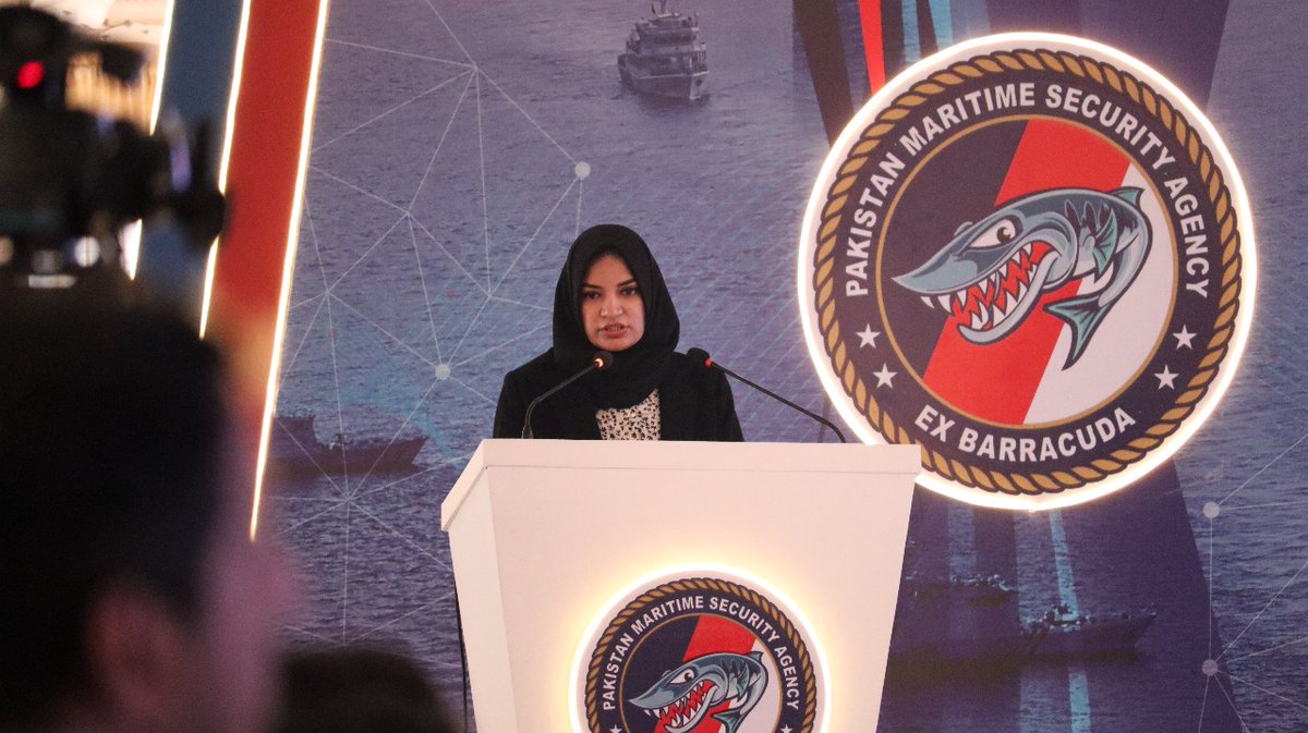 AqsaGull's tweet photo. Participated in 3-day Exercise Barracuda XII conducted by @PMSAHQ 
I was invited as a guest speaker to present my paper on  Economic Impact of marine pollution in Pakistan. https://t.co/yjk0fhotwz