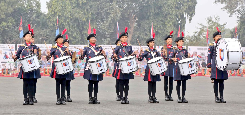 NNCCEXCA's tweet photo. St. Mary's Cathedral Hr Sec School Kohima NCC band, rehearsing for upcoming Republic Day on 26th January at Delhi cantt. 
For the first time in the NCC history of Nagaland, NCC band party taking part in republic day camp for 26 January 2024. 
Truly a proud moment for Nagaland NCC https://t.co/cKpFE5N0yy