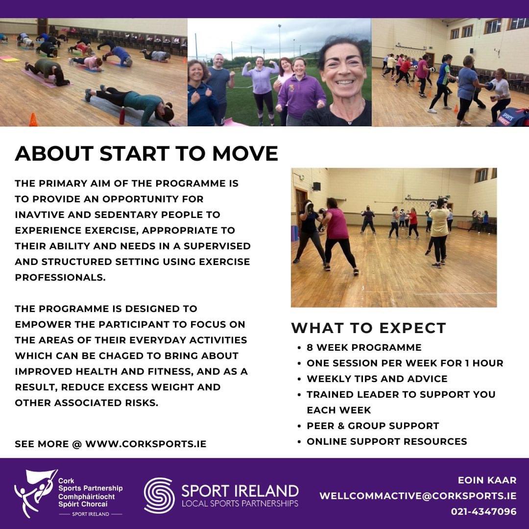 Cork Sports Partnership (@corksports) on Twitter photo π₯³π€Έ Start to Move Programmes
Supporting adults to slowly build up their fitness levels over an 8 weeks & supporting to live healthier, happier lives π«Άπ»
π
From 15th Jan
π Farranree
π Glen
π Bishopstown
π Ballyphehane
π Whitechurch
π Clonakilty
βΉοΈ corksports.ie/start-to-move/ π₯³π€Έ Start to Move Programmes
Supporting adults to slowly build up their fitness levels over an 8 weeks & supporting to live healthier, happier lives π«Άπ»
π
From 15th Jan
π Farranree
π Glen
π Bishopstown
π Ballyphehane
π Whitechurch
π Clonakilty
βΉοΈ corksports.ie/start-to-move/