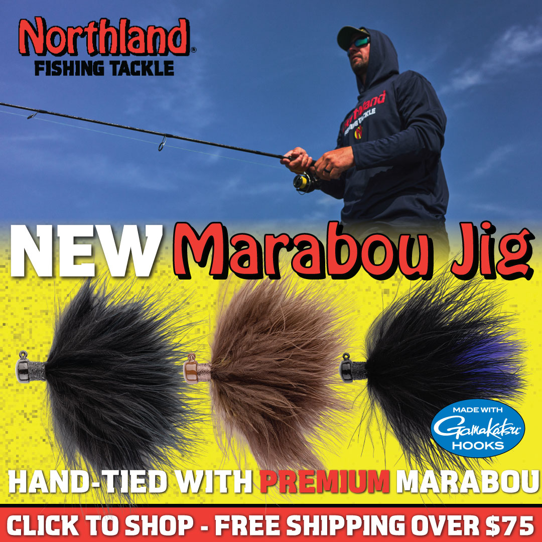 Northland Tackle on X: NEW! for 2024 — the Elite Series Marabou Jig! 👀🔥  #TeamNorthlandTackle Featuring premium marabou feathers hand-tied around an  ultra strong, ultra strong Gamakatsu hook! Plus it includes a