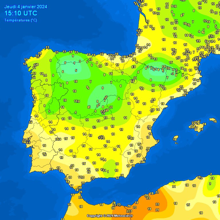CarlowWeather's tweet photo. Isn’t it mad when you think it is up to 21c in Southern Spain while it is down to -43c in Northern Norway and Sweden. That’s a range of 64c across Europe in the last hour! https://t.co/9sKP0hWHny