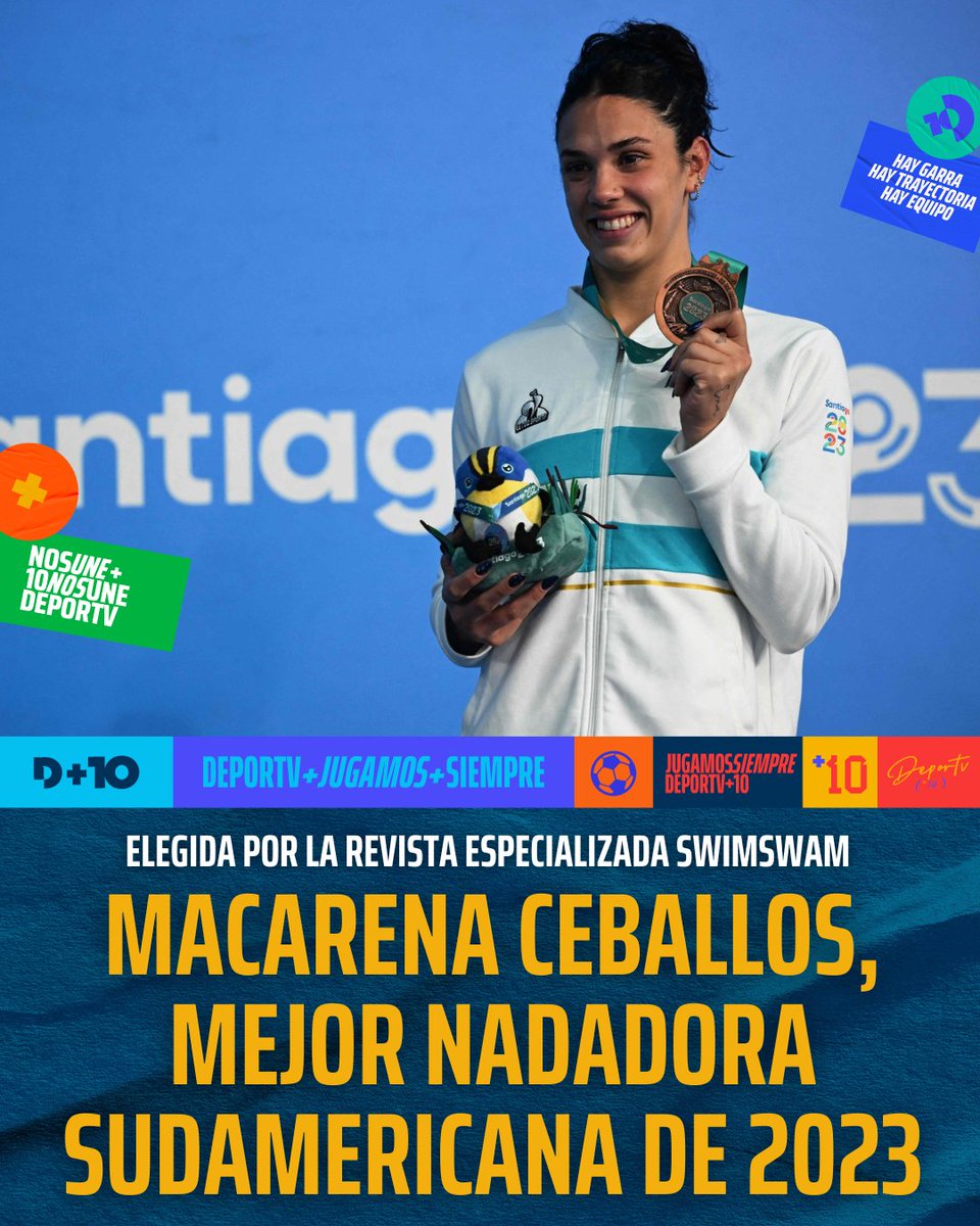¡QUÉ AÑO MACA! 👏 La nadadora oriunda de Rio Cuarto fue destacada por la revista Swimswam

¿Su 2023? Bronce🥉 panamericana, clasificación a los Juegos Olímpicos de París 🇫🇷, única atleta en lograr récord sudamericano absoluto y Premio Olimpia de plata

TRE-MEN-DA <a href="/maakiceballos/">Maki ☆</a>🔝