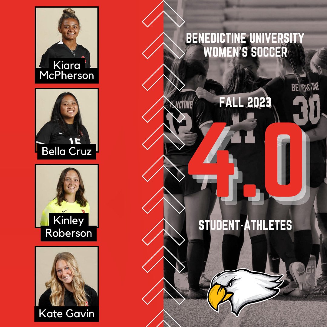 We would like to give a HUGE shoutout to a few of our exceptional players for achieving a 4.0 GPA this semester! Way to rock it in the classroom 🤩🦅 ** Senior - Kiara McPherson ** Freshman - Bella Cruz ** Sophomore - Kinley Roberson ** Senior - Kate Gavin