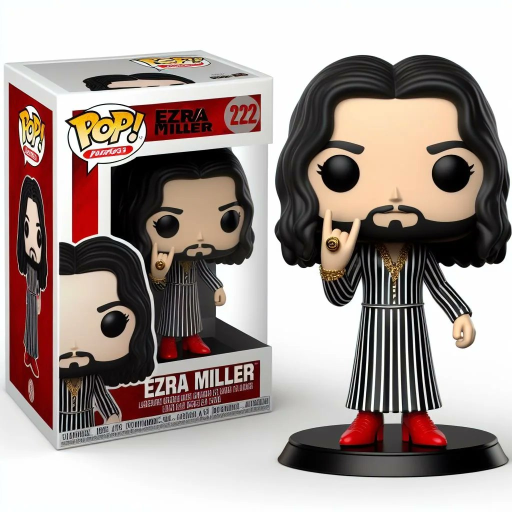 WonderVickyMont's tweet photo. Ezra Miller as Funko Pop, created by AI ✨ OMG https://t.co/bbKtX44rmQ