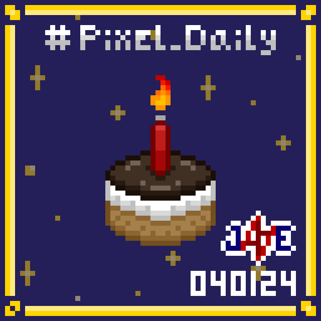 Jaaepixel's tweet photo. #pixel_daily number 19 and 20 (last).
Hello guys, sorry late for pixel dailies update.
I made this three monkey and birthday cake, because today is my bornday 🎂😄.
Now pixel daily finished today, for the next I will create more pixelart for many thing 😁, just stay tune.
Thx. https://t.co/Xj2CZFrLF8