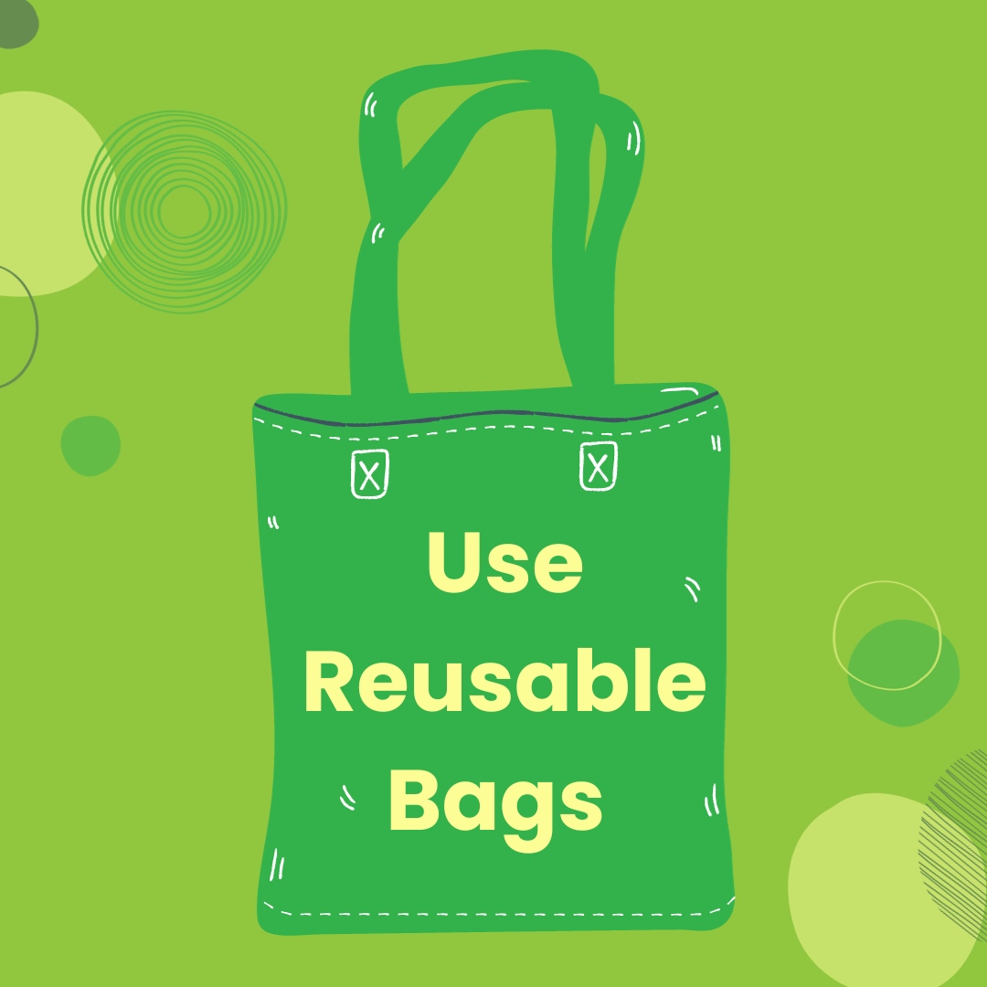 #TipThursday: Use Reusable Bags. As we start a new year, here's an easy switch you can make to live a more sustainable lifestyle. Instead of a plastic bag, bring your own bag! 👜♻️