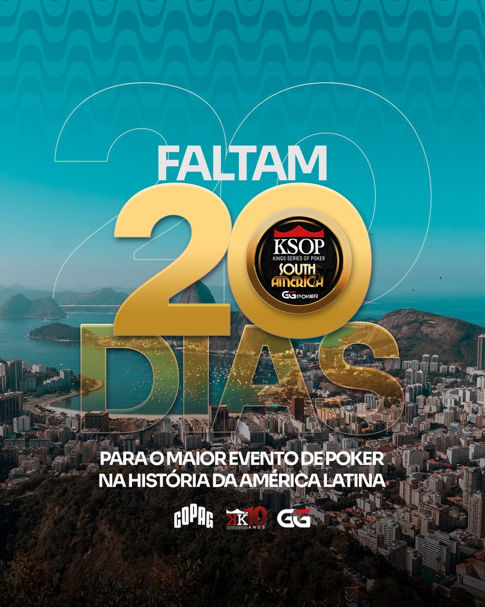 Está chegando a hora do maior Evento de Poker na história da América Latina, em 20 dias o Rio de Janeiro é o ponto de encontro do Poker Sul-americano.

#ksop #poquer #riodejaneiro #ggpoker #poker