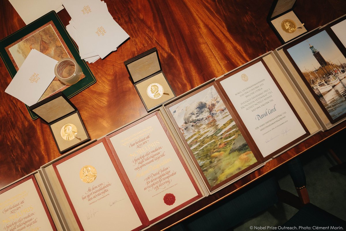 Each Nobel Prize diploma is a unique work of art. Learn more about the Nobel Prize diplomas in this article: bit.ly/3GxINr4