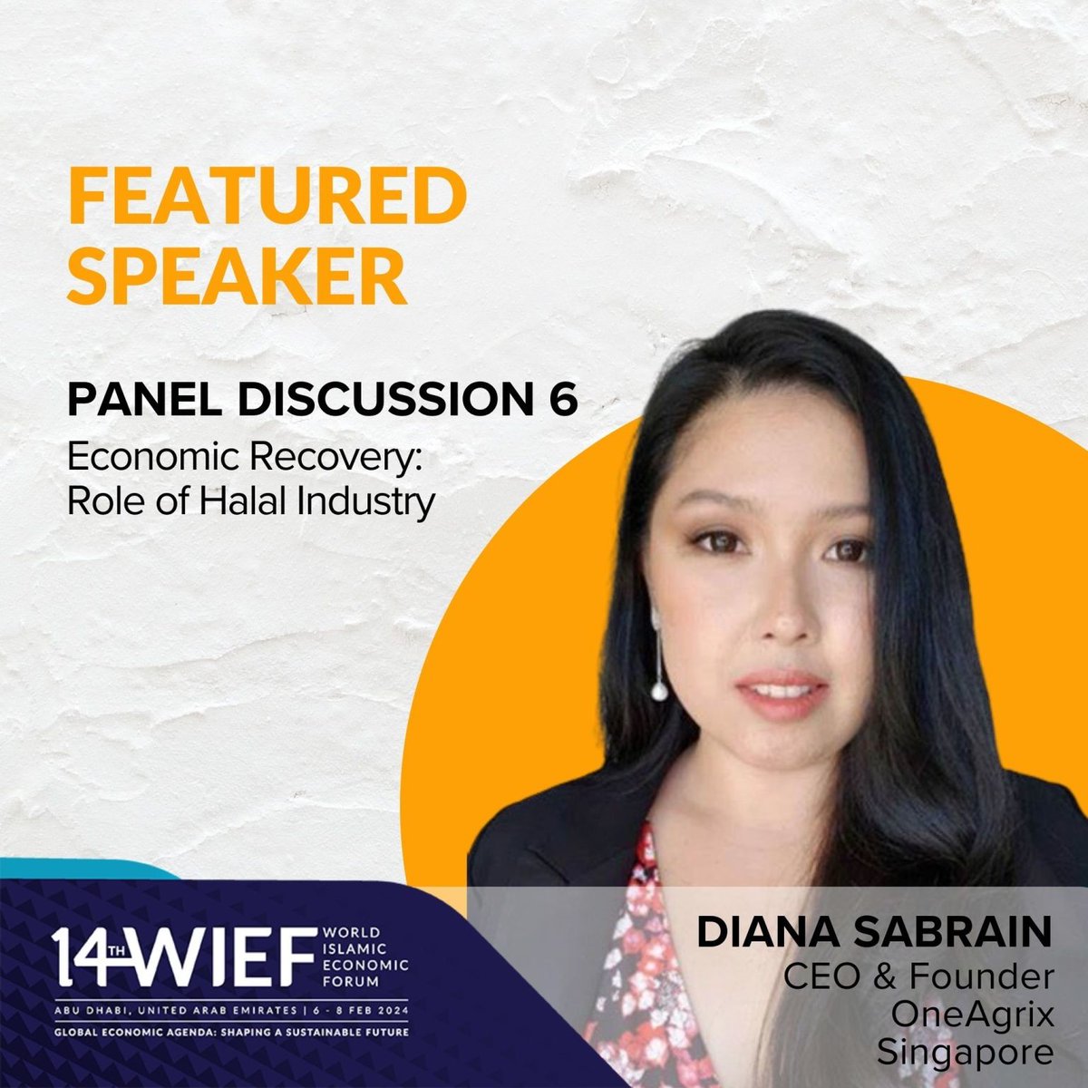 OneAgrix.com (@oneagrix) on Twitter photo ๐ฃ Excited for our CEO Diana Sabrain to speak at the 14th #WIEF on the role of the Halal industry in economic recovery. A significant moment for #OneAgrix! ๐
Register to join the conversation: 14thWIEF.org
#GlobalTrade <a href="/wef/">World Economic Forum</a> #HalalFoodTrade ๐ฃ Excited for our CEO Diana Sabrain to speak at the 14th #WIEF on the role of the Halal industry in economic recovery. A significant moment for #OneAgrix! ๐
Register to join the conversation: 14thWIEF.org
#GlobalTrade <a href="/wef/">World Economic Forum</a> #HalalFoodTrade