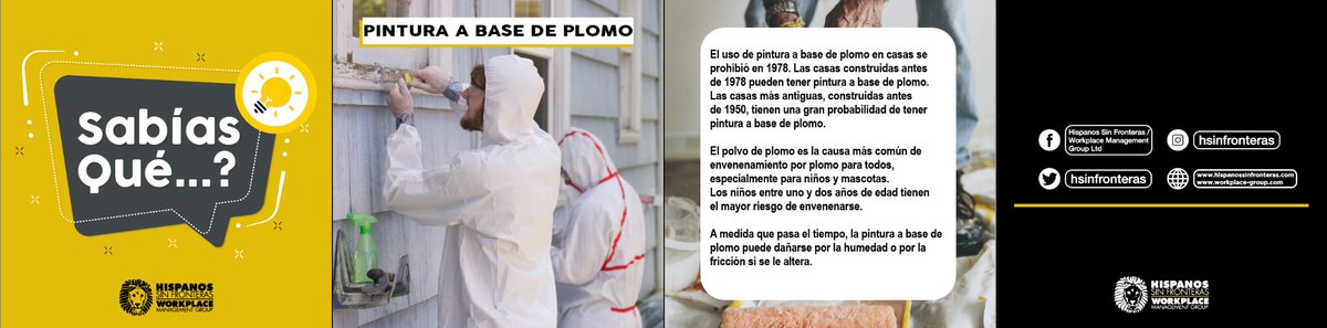 HSinfronteras's tweet photo. Hoy En Nuestro Jueves Cultural conoceremos un poco sobre "Pintura a base de plomo" 
. 
. 
Today in our Cultural Thursday we will know a little bit about "Lead-based Paint" https://t.co/0hdwWV5ofg