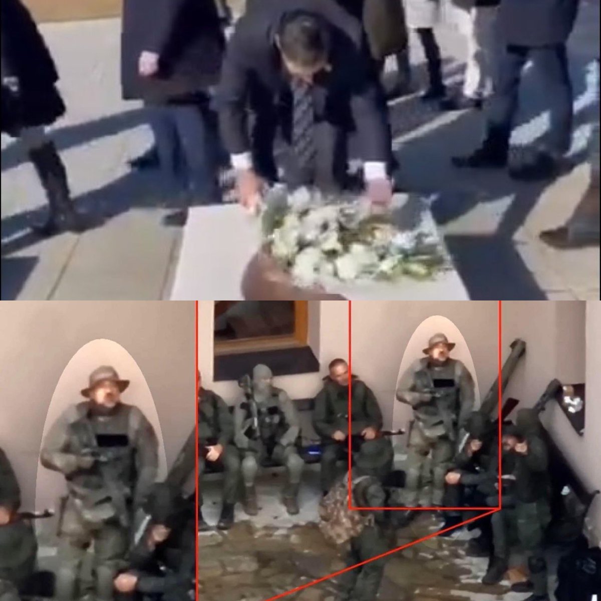 Peace or war?! Two faces of Vučić’s Serbia 🇷🇸.
Nikola Sandulović in Prekaz: I came to pay respects to the innocent Albanian victims, the Jashari family.
Next he’s arrested, beaten, sent to hospital.
Milan Radoičić admits his leadership on Banjska terrorist attack where a Kosovo