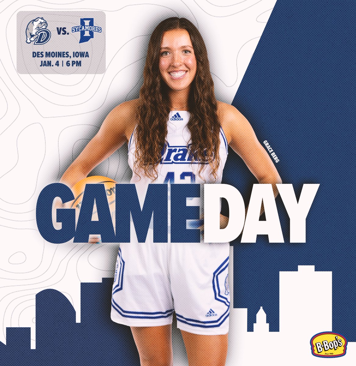 𝐁𝐚𝐜𝐤 𝐚𝐭 𝐭𝐡𝐞 𝐊𝐧𝐚𝐩𝐩 🆚 @IndStWBB ⏰ 6 pm 🏟️ Knapp Center 📍 Des Moines, Iowa 📺 bit.ly/3tFv6Vt 📻 bit.ly/3QjH7qW 📊 bit.ly/3TMTvDm #BeBlue | #DSMHometownTeam | @bbopsburgers