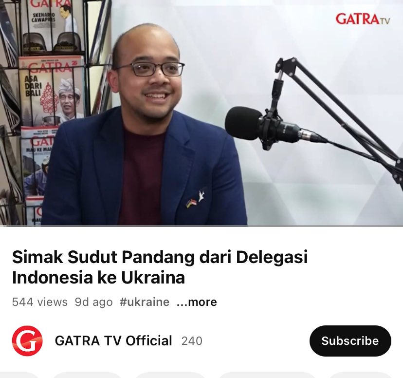 Simak cerita pendek saya terkait perjalanan ke Ukraina beberapa waktu lalu. youtu.be/lsJxTA8sZ7M?si… via @YouTube