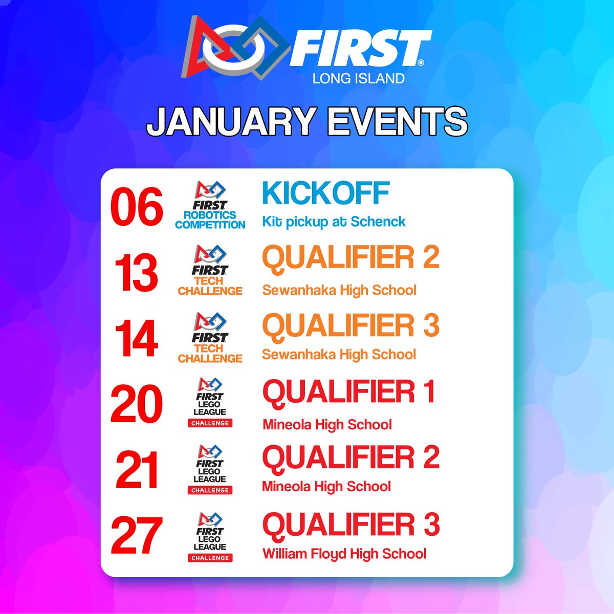 With the new year, we have many events coming up in January. See what's going on this month! For more information: firstlongisland.org/event/month/20…