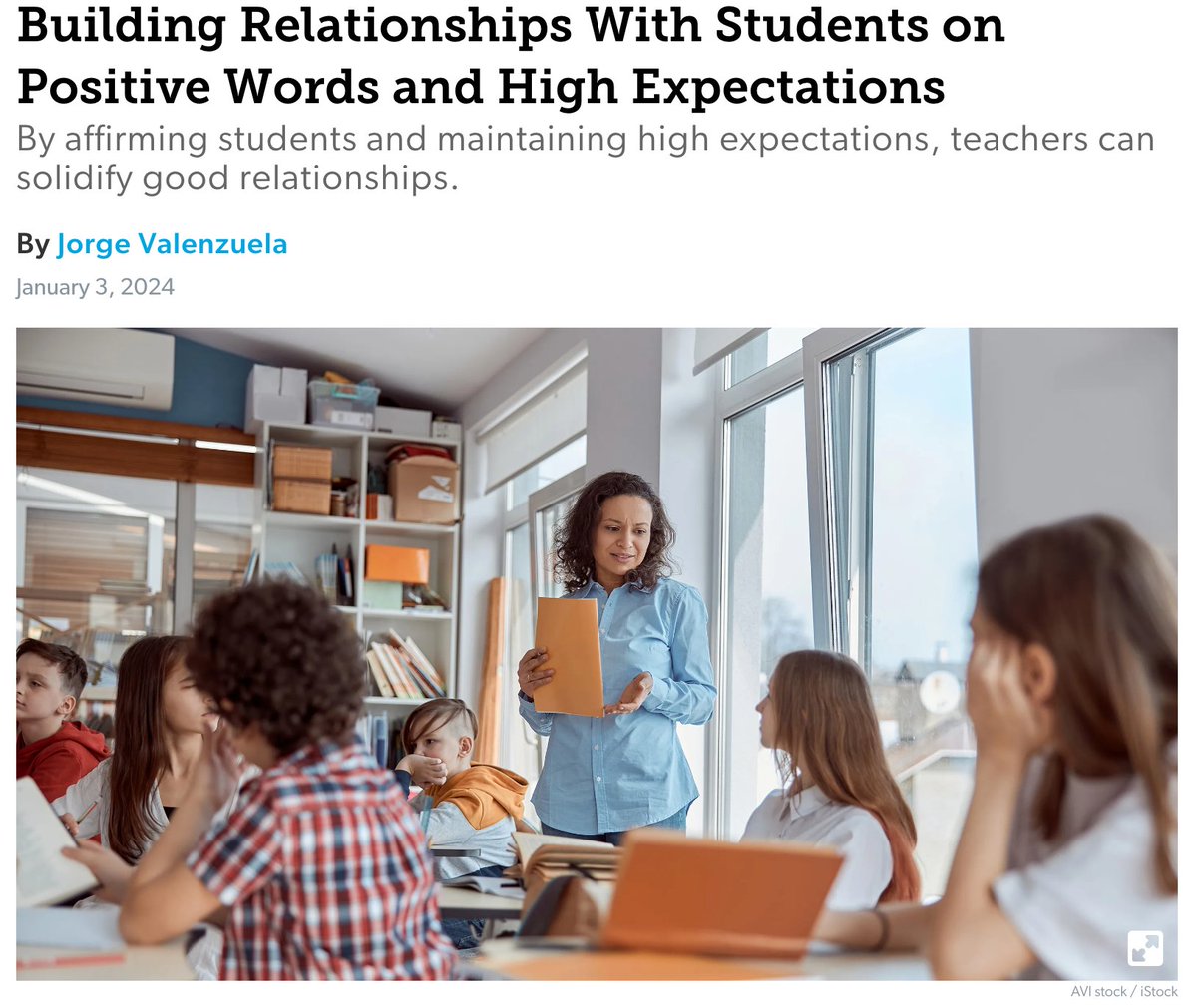 JorgeDoesPBL's tweet photo. We can begin improving our rapport with students by affirming and maintaining high expectations for them. Dive into my article for practical strategies to overcome challenges and enhance interactions. 🚀📚 #StudentRapport #HighExpectations

Thank you, @Edutopia, for publishing this work! 🙌 #Gratitude #Education

In this one, BIG SOs to Dr. Bob Rosenthal and Community ISD (@communityisd) in Texas! 🌟 #EducationLeaders #TexasEducation

Access the article here: https://t.co/Fa7GJp3QtP 📖✨

#JorgeDoesPBL #Expectations #Rapport #Relationships #EducationStrategies  #StudentEmpowerment #LifeSkills #Learning #Educators #Teachers #Students #Kind #Words
