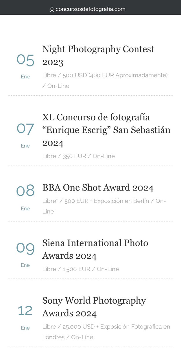 concursosdefoto's tweet photo. Te recordamos los próximos concursos de fotografía que están a puntito de vencer…. 📸🏆 Consulta las bases en 👉 https://t.co/e2mzJYwC9n https://t.co/wB2Rjnmimj