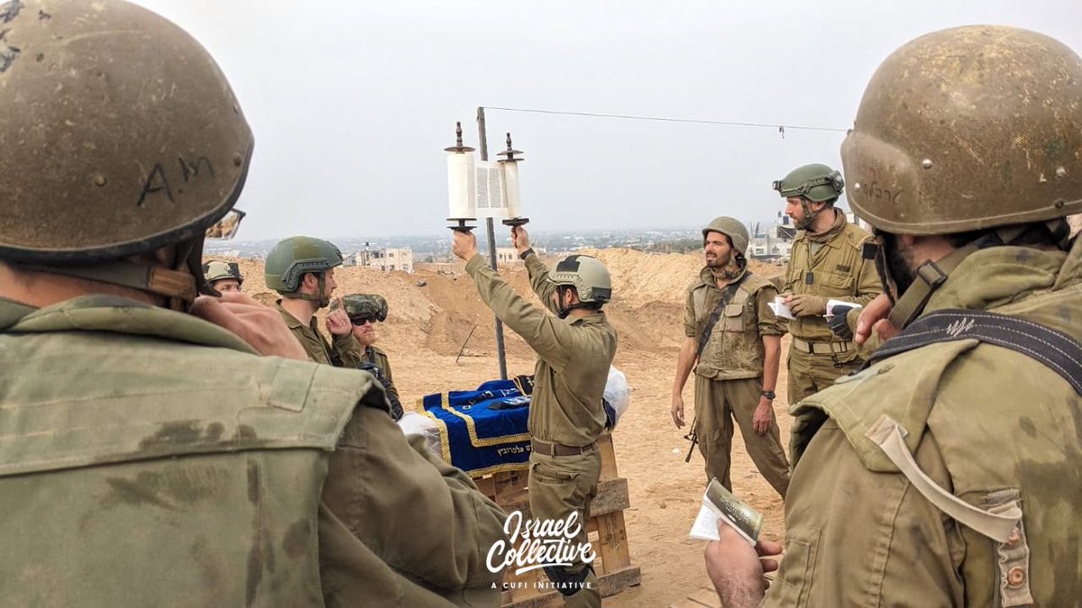 IDF soldiers gather together to read from the Torah in Gaza.

#idf #israelmatters #thisisisrael