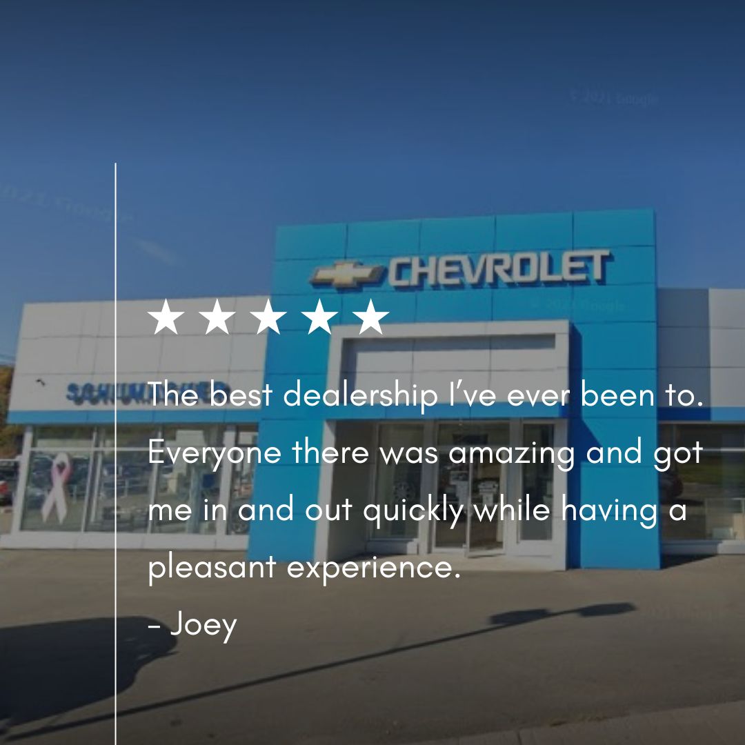 We're thankful for all of our incredible customers here at Schumacher Chevrolet! Thank you for your continued business and for taking the time to leave us this incredible five-star review, Joey! #SchumacherChevrolet #BoontonNJ #FiveStarReview
