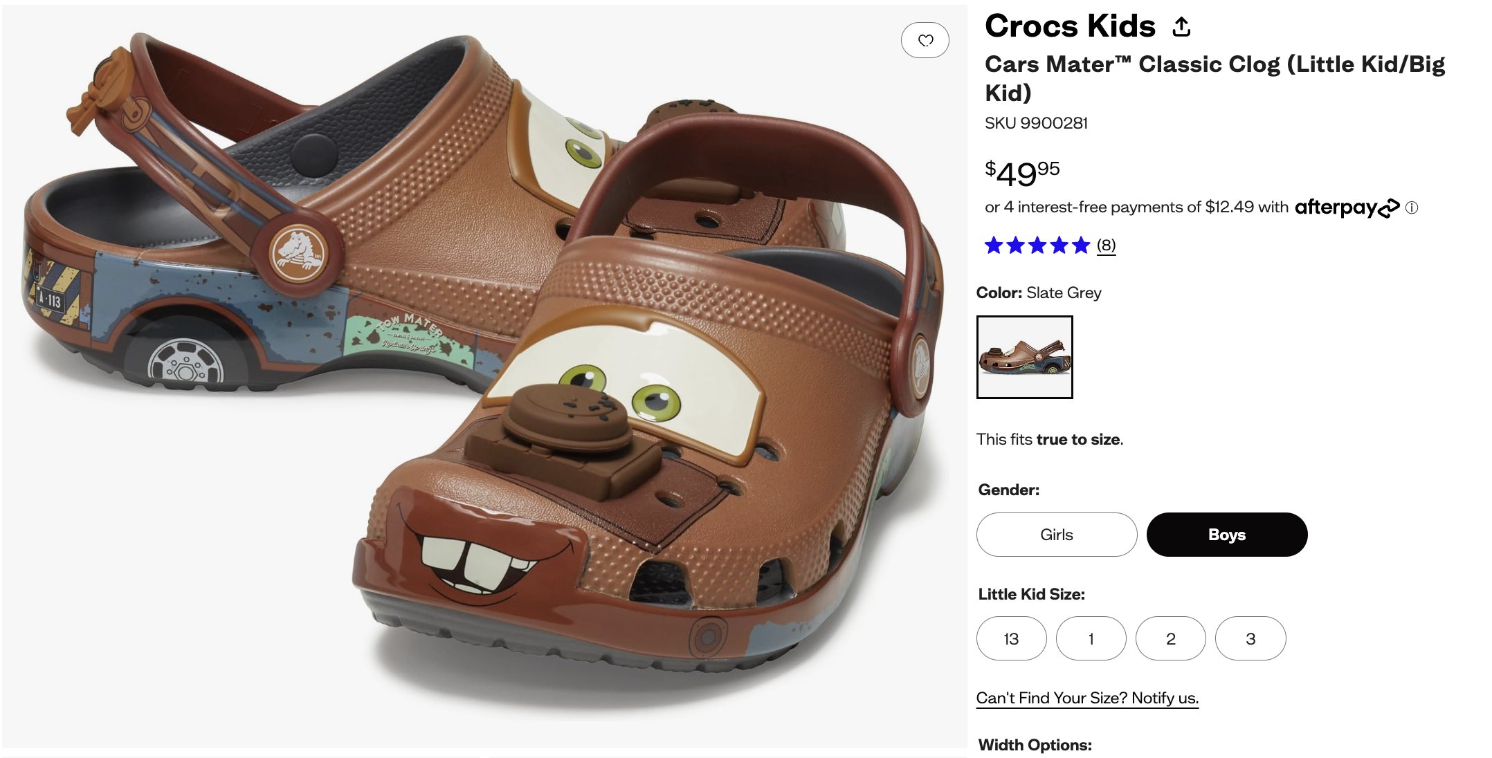 Kids crocs online cars