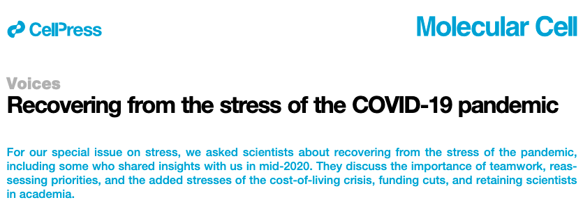 Alexis A. Jourdain (@jourdainlab) on Twitter photo In this special issue of <a href="/MolecularCell/">Molecular Cell</a> on #stress I share my experience finishing my postdoc, moving to another continent and opening my lab during the #COVID19 pandemic. #newPI
Read also the other 5 testimonies.
cell.com/molecular-cell…
<a href="/FBM_UNIL/">Faculté de biologie et de médecine (inactif)</a> In this special issue of <a href="/MolecularCell/">Molecular Cell</a> on #stress I share my experience finishing my postdoc, moving to another continent and opening my lab during the #COVID19 pandemic. #newPI
Read also the other 5 testimonies.
cell.com/molecular-cell…
<a href="/FBM_UNIL/">Faculté de biologie et de médecine (inactif)</a>