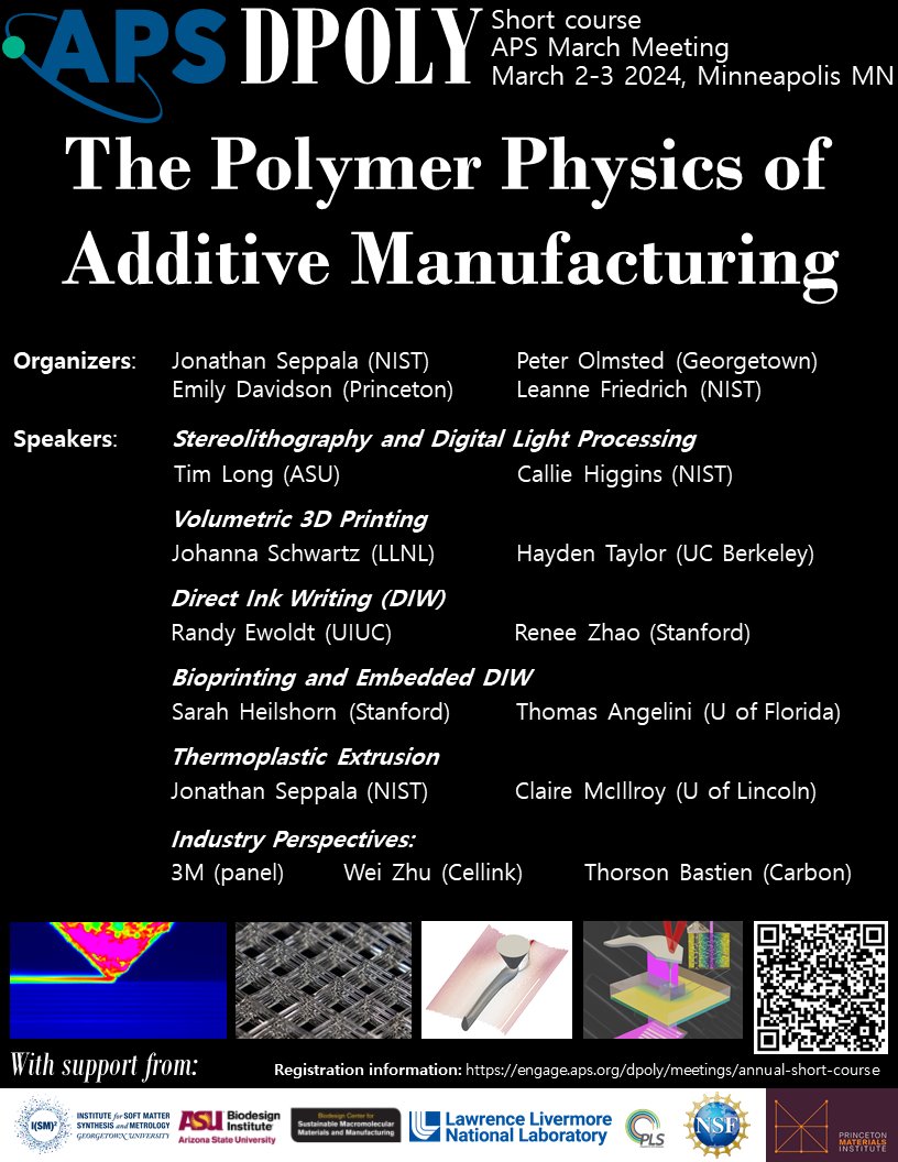 Emily Davidson (@cemilyd) on Twitter photo Reminder: sign up for the <a href="/APS_DPOLY/">APS DPOLY</a> Short Course in Polymer Physics! Thanks to <a href="/NSF/">U.S. National Science Foundation</a> support we also have ~25 travel scholarships for graduate students, postdocs, and other early career researchers available: nominate here! forms.gle/M2nzcKA5XQJSXa… <a href="/PolymerPhysics/">ECRs in Polymer Physics Slack</a> Please share! Reminder: sign up for the <a href="/APS_DPOLY/">APS DPOLY</a> Short Course in Polymer Physics! Thanks to <a href="/NSF/">U.S. National Science Foundation</a> support we also have ~25 travel scholarships for graduate students, postdocs, and other early career researchers available: nominate here! forms.gle/M2nzcKA5XQJSXa… <a href="/PolymerPhysics/">ECRs in Polymer Physics Slack</a> Please share!