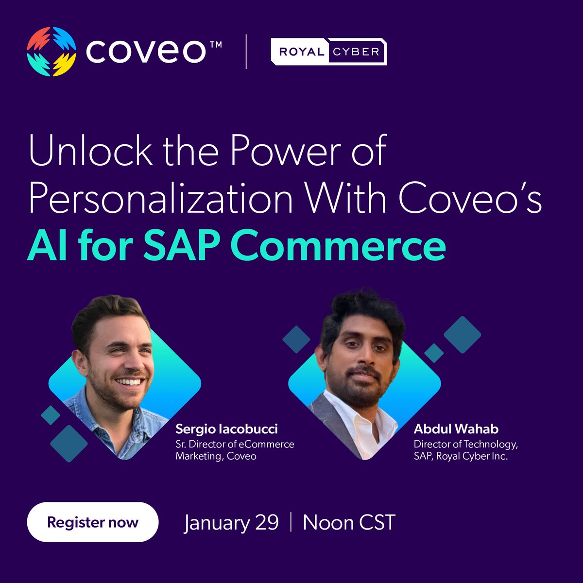 Today, businesses need to leverage the power of AI to offer personalized experiences to customers. 

▶️ Register now: bit.ly/3RcBUlc

#CoveoAI #GenAI #Ecommerce #personalization #customersatisfaction