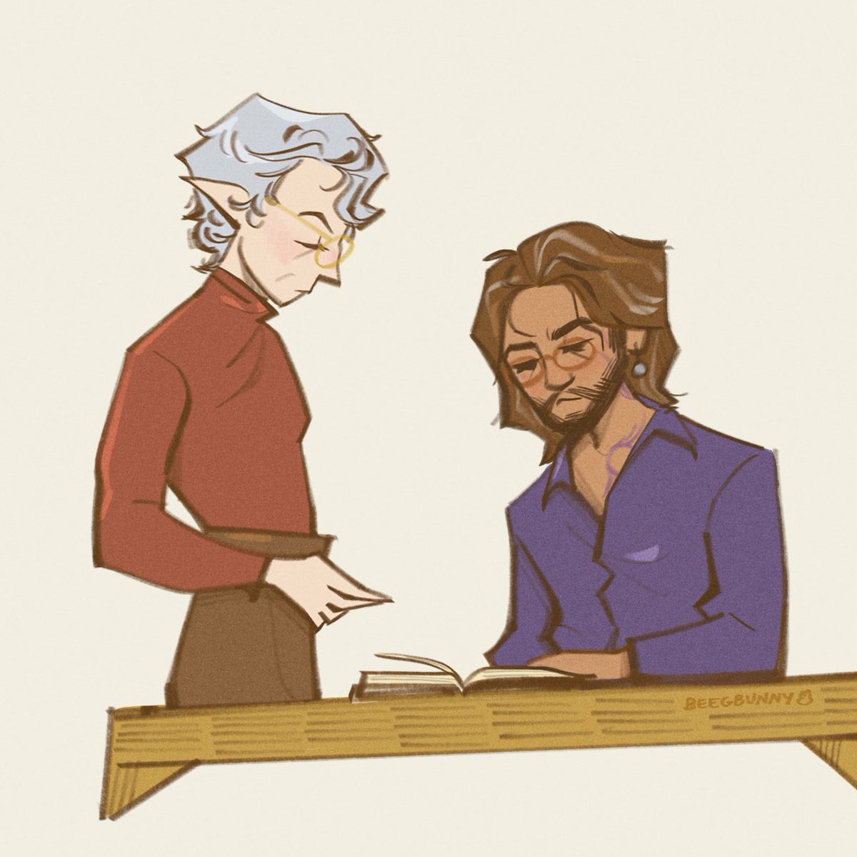 Two professors discussing smart stuff phew

#BG3 #BaldursGate3 #Astarion #galedekarios #bloodweave #BG3fanart