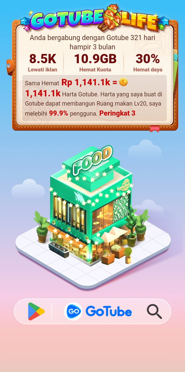 LexaLex75538694's tweet photo. Saya menggunakan GoTube, lihat berapa banyak uang yang Anda hemat di GoLife!
https://t.co/dlUOi6PVFf https://t.co/3d4mxNjJEV