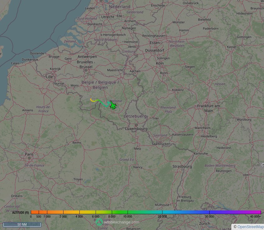 IntelskyB's tweet image. 🇧🇪 Belgian Air Component ✈️ F16 ( General Dynamics F-16AM Fighting Falcon ) (FA-117, #44F167) as flight #CHILI32 was just spotted over 🇧🇪 Luxembourg, #Belgium at ☁️ 10500 ft.

🔴 Live tracking:
global.adsbexchange.com/?icao=44F167

🖼️ by doppio.sh