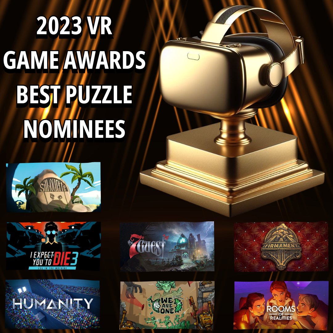 What 2023 #VR game most made you feel like an utter dunce? 🤓

Vote for the Best Puzzle Game of the Year now 
forms.gle/QtwsN14CVynyCR…

@beyondframesent @TeamPanoptes @ieytd @schellgames @cyanworlds @the7thguestvr @vertigogames @WeAreOneVR @fasttravelgames @thaltd @RealitiesRooms