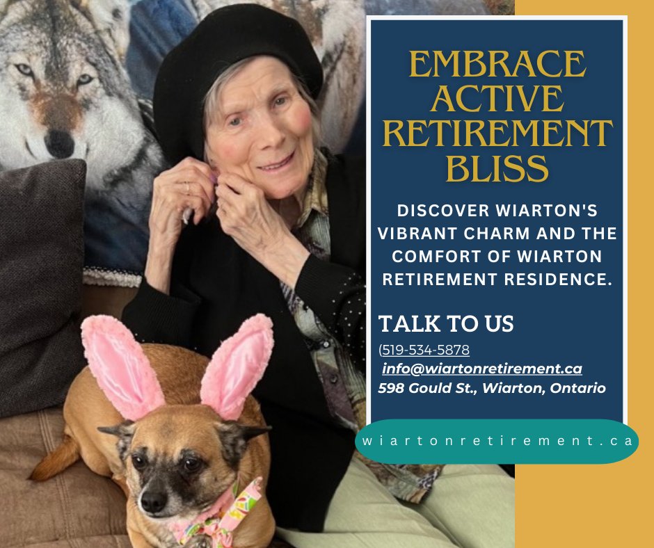 WiartonR's tweet photo. Discover the perfect blend of joyful retirement living! With the vibrant charm of Wiarton and the inviting comfort of Wiarton Retirement Residence, embrace an active, fulfilling lifestyle in your golden years. 
#RetirementBliss #wiarton #wiartonretirementresidence https://t.co/vCza1gHFdX