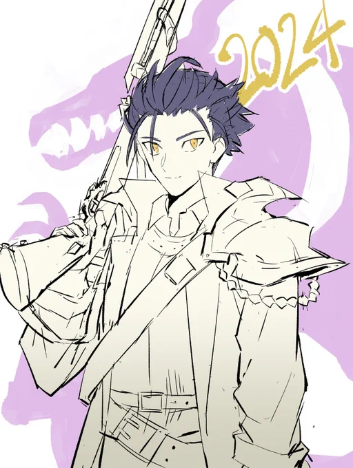 辰年ということでうちのドラグーン(ナイア)を描きました 