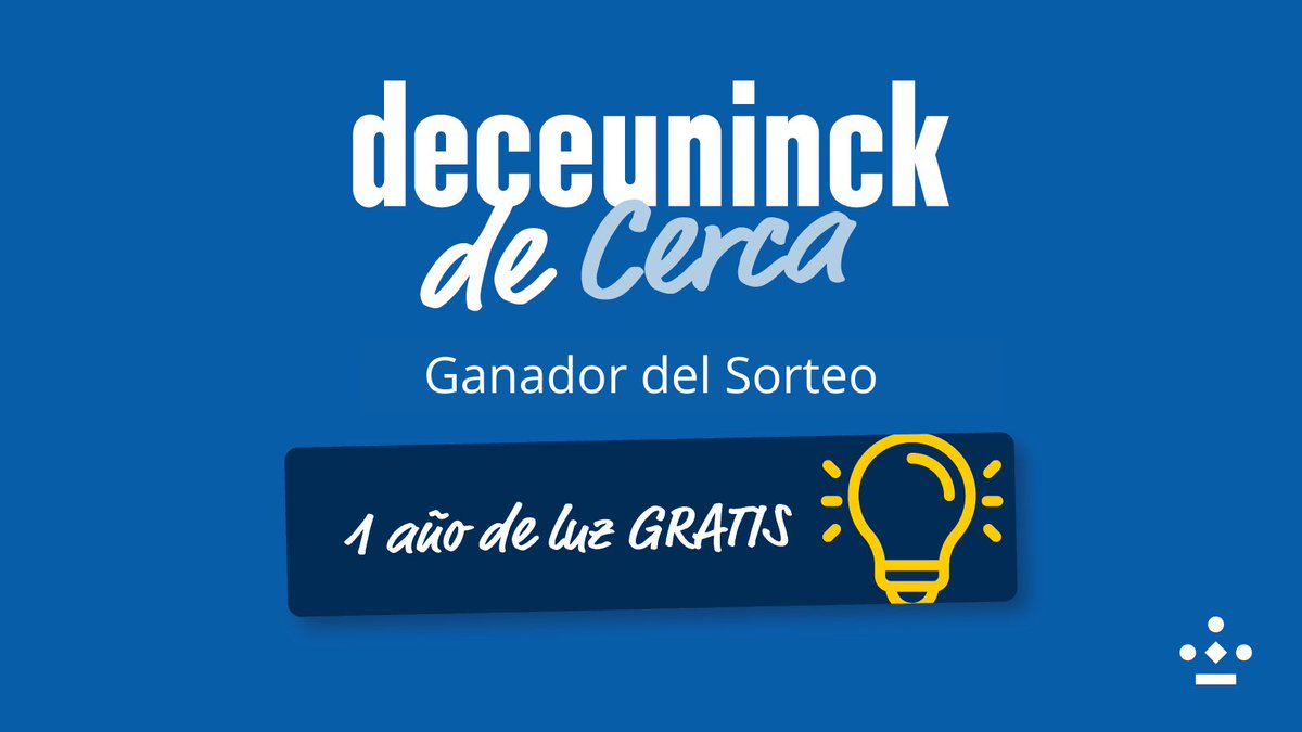 ¡TENEMOS GANADORES DEL SORTEO DE 1 AÑO DE LUZ GRATIS! 🌟🔌Es un honor para nosotros anunciar el ganador del sorteo de la campaña de DECEUNINCK DE CERCA🥳Enhorabuena Luis Mozos. 🎉 Agradecemos a tod@s l@s participantes del sorteo por ser parte de esta campaña💙