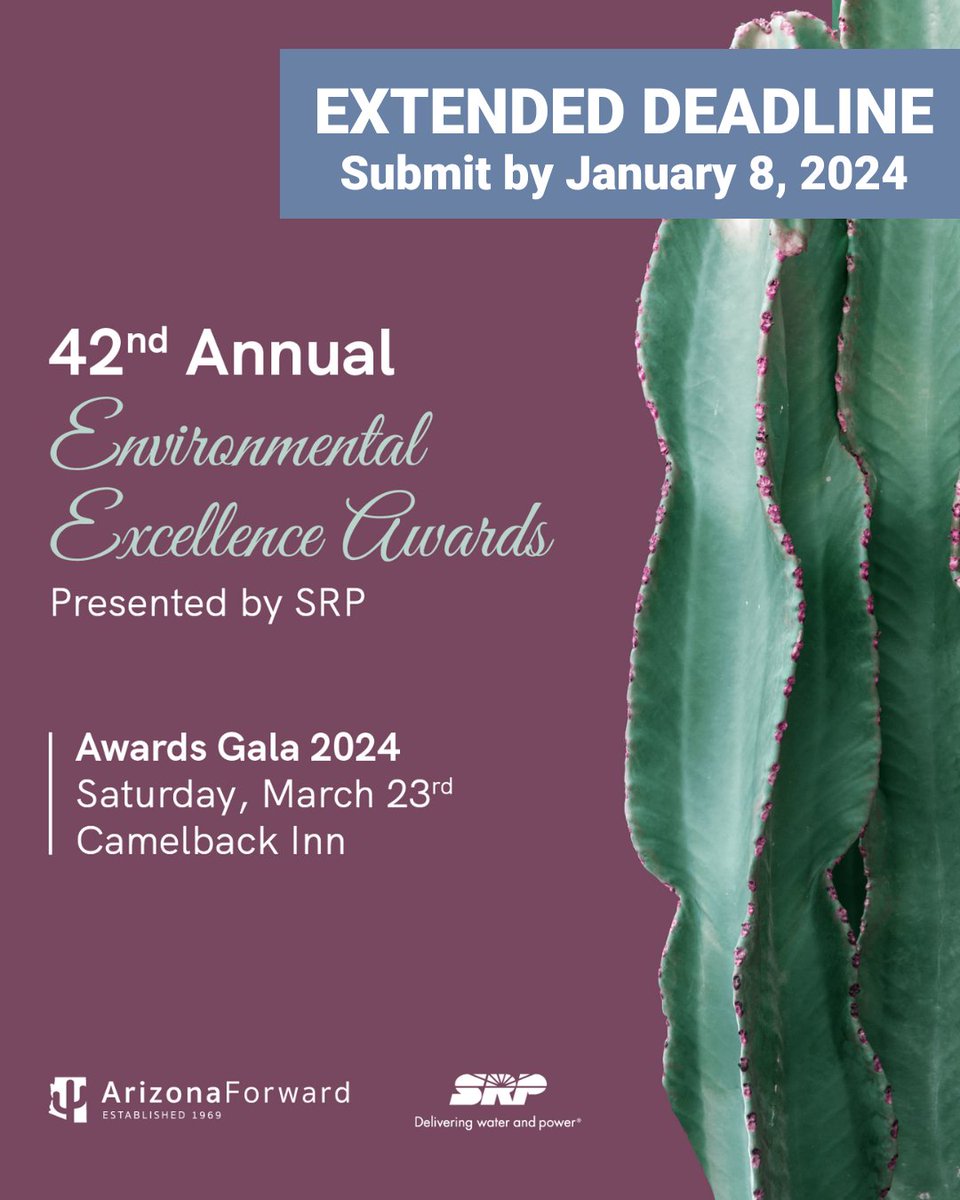 Time is ticking! Just a few days left to submit your projects for the 42nd Annual Environmental Excellence Awards! We can't wait to see what projects you have in store! For more information on project submissions -- zurl.co/xHhD #EnvironmentalExcellenceAwards2024