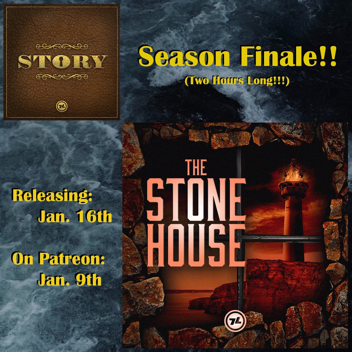 7lambpodcasts's tweet photo. #TheStoneHouse finale will be out soon!!! This two-hour audio movie is filled with suspense, terror, and action!! We know it’s been a long time, but this was a brutal episode to produce. Hope you all enjoy it when it releases!! 😅😅

#audiodrama #thriller #finale https://t.co/ho5xWsuM44