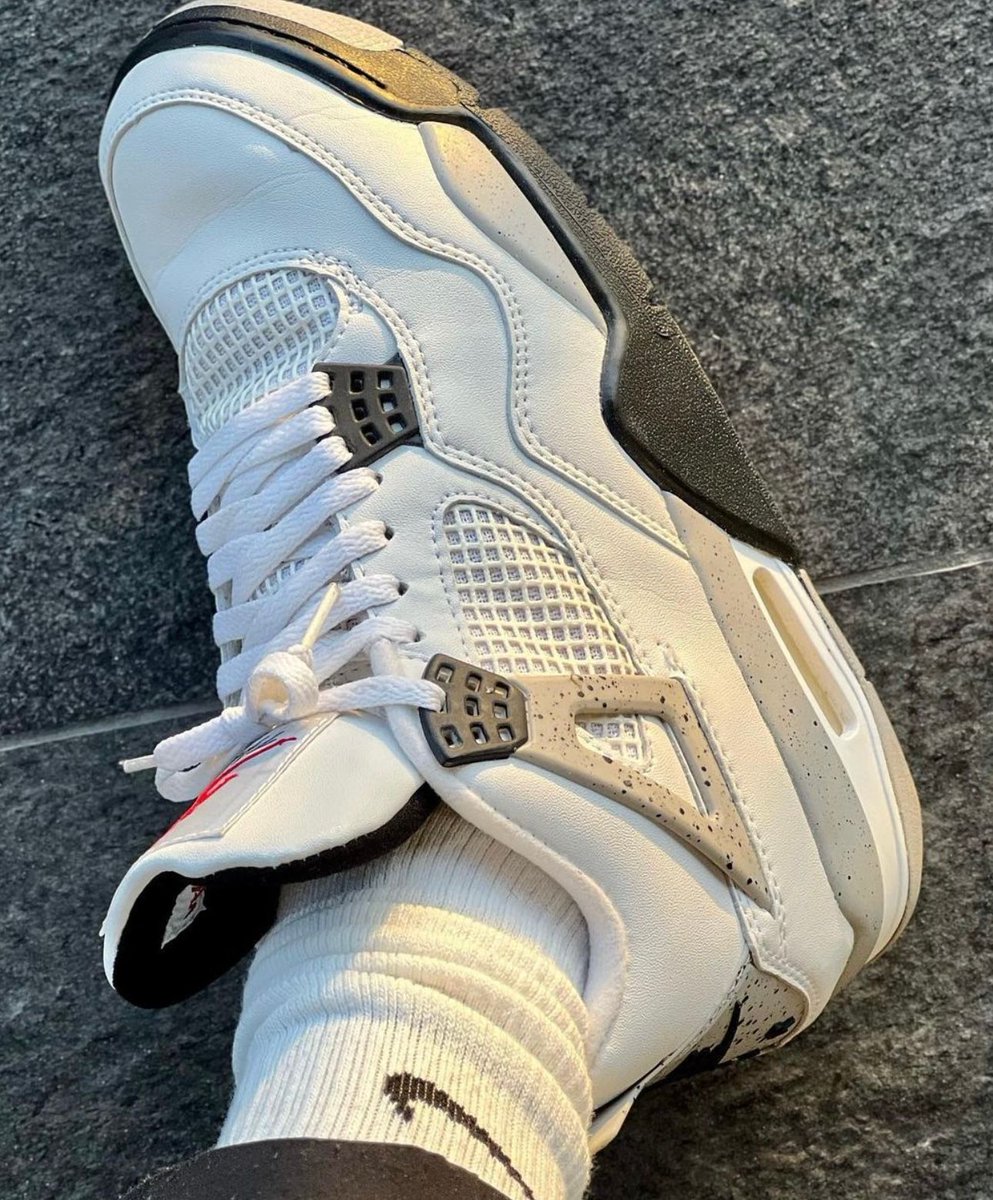 jordan 4 white cement laces