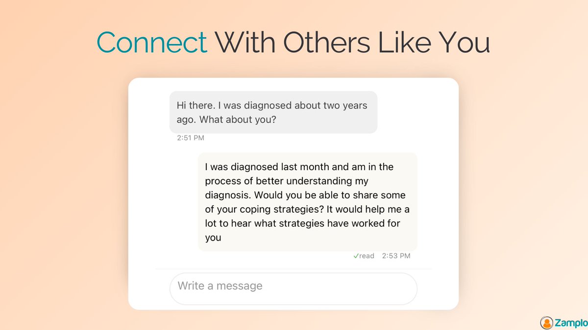 Our Community feature empowers you to find others with the same or similar diagnosis, treatment, and symptoms worldwide who you can chat one-to-one and share health journeys with. 

Get started: hubs.ly/Q02dr_0N0