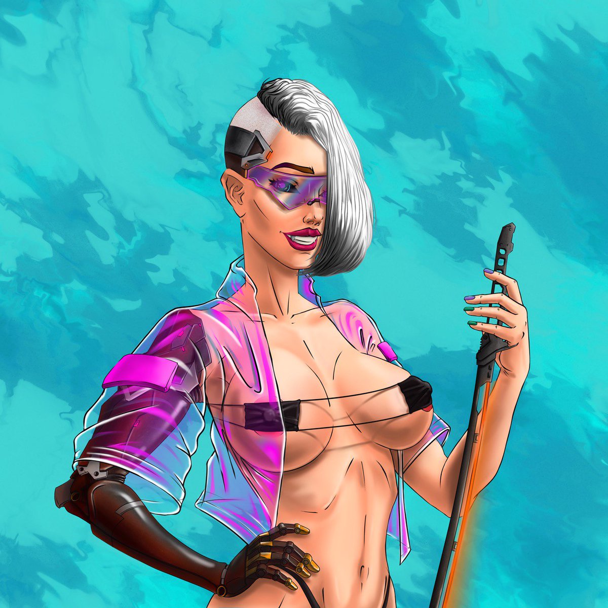 ConstantlnTech's tweet photo. Helenora⚔️ she is a skilled fighter who adores cold weapons and the magic of battle. Her skill with blades is mesmerizing and inspiring! ⚡🌪️
   Rarible NFT (0.1) https://t.co/DX8T6q3GRV

#nftart #rarible #constantlnTech #tech #techsorceresses #TSS https://t.co/iVAElw98dA